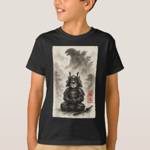 Camiseta Cute Kitty Catzilla Angry Kaiju Anime Monstruo Gat