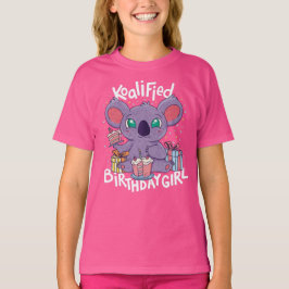 Camiseta Cute Koala Bear Koalified Birthday Chica Pink