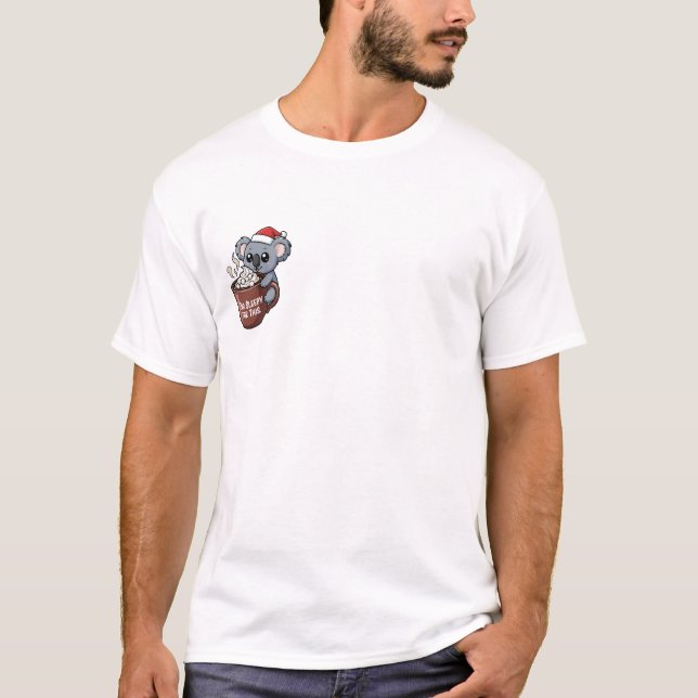 Camiseta Cute Koala con Sombrero de Santa (Anverso)