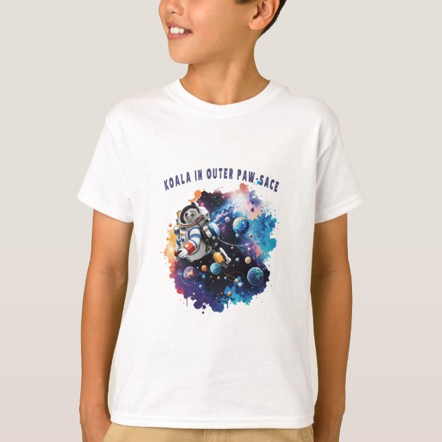 Camiseta Cute Koala en el espacio peatonal exterior, astron (Anverso)
