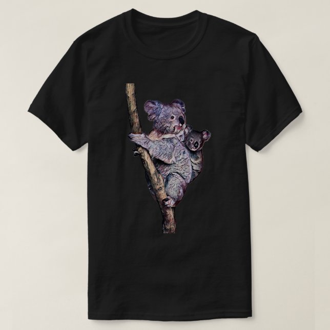 Camiseta Cute Koala Marsupial Australiano Acuarela Koala B (Diseño del anverso)