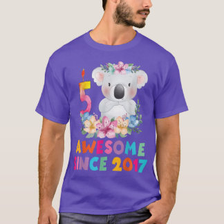 Camiseta Cute koala oso de 5 años traje de cumpleaños para