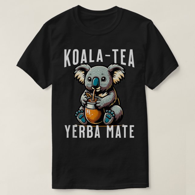 Camiseta Cute Koala Tea Yerba Mate Bebe Té Argentino Lo (Diseño del anverso)