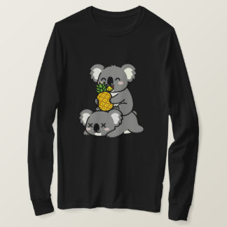 Camiseta Cute Koalas Eating Pineapple Cartoon Design