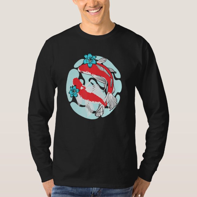 Camiseta Cute Koi Fish Pareja Koi Cute Pish Pond (Anverso)