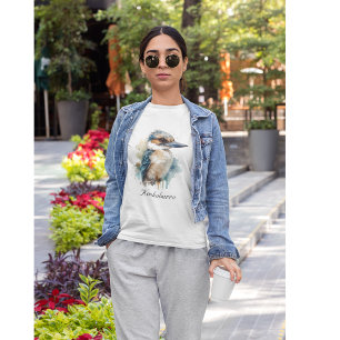 Camiseta Cute Kookaburra en una sucursal, personalizado