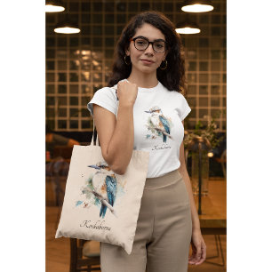 Camiseta Cute Kookaburra sobre una rama pintada de acuarela
