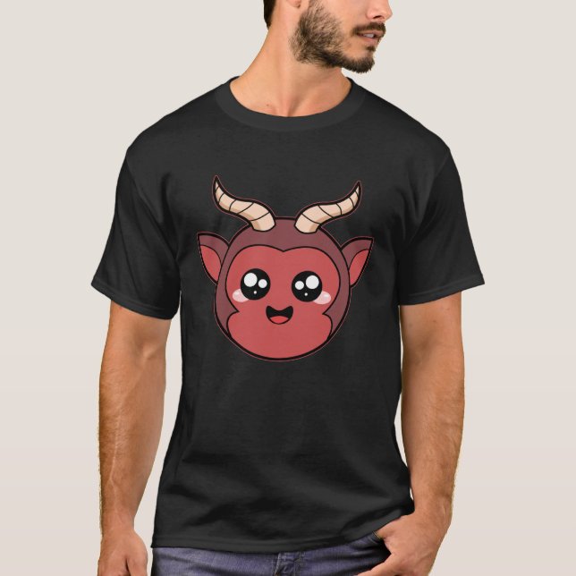 Camiseta Cute Krampus Face Half Goat Half Demon Christmas (Anverso)