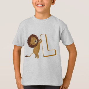 Camiseta Cute L Para León - Niños Inglés Alfabeto ABCD