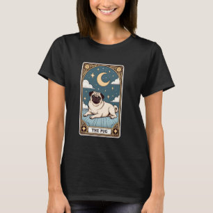 Camiseta Cute La Tarjeta Tarot Pug Hombres Mujeres Niños Pu