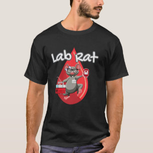 Camiseta Cute Lab Rat Banco de Sangre Tecnólogo Médico Scie