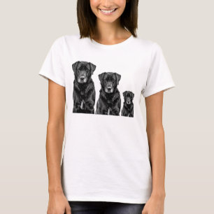 Camiseta Cute Labrador Black Dog Puppy Mascota Evolución