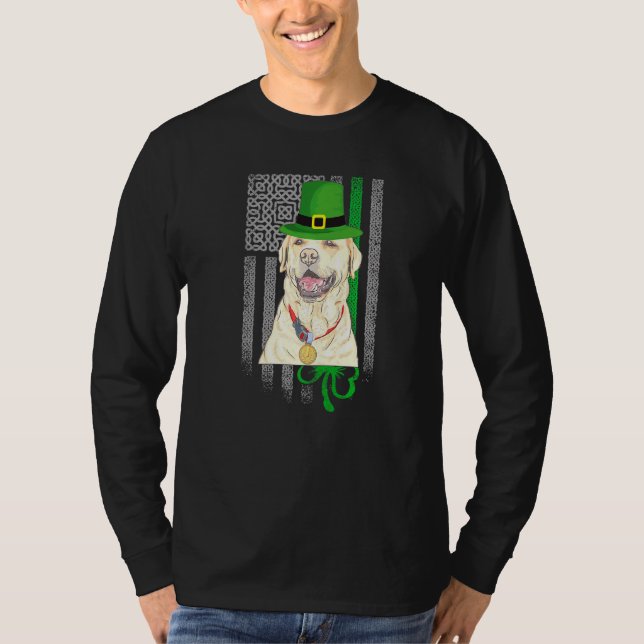 Camiseta Cute Labrador Recupera San Patricio Día Americano (Anverso)