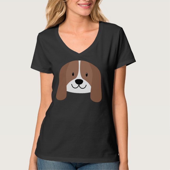 Camiseta Cute Labrador Recuperador Cara de Perro (Anverso)