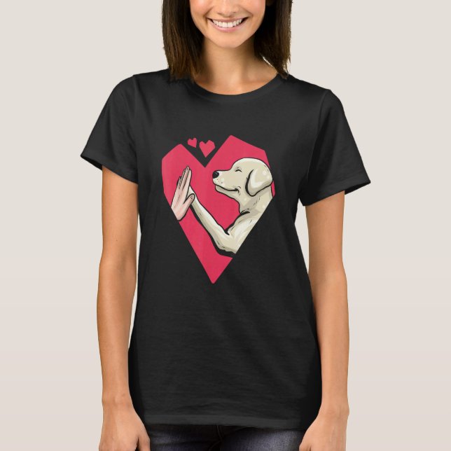 Camiseta Cute Labrador Retriever Love Heart Dog Mom Lab Mom (Anverso)