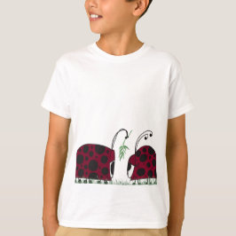Camiseta Cute Ladybugs Y Mistletoe