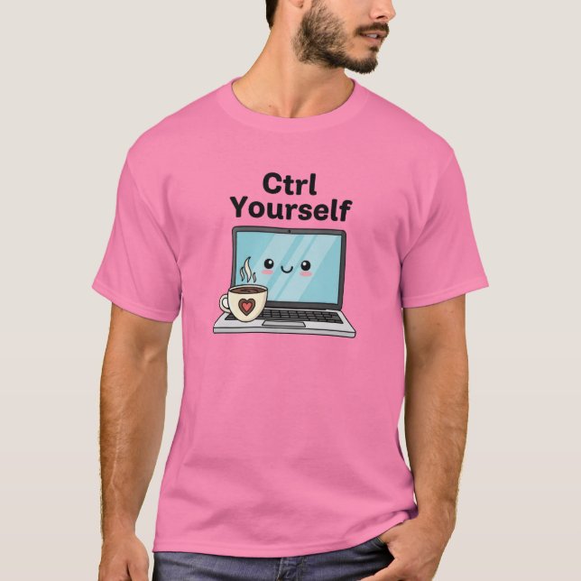Camiseta Cute Laptop and Coffee (Anverso)