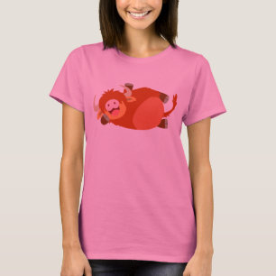 Camiseta Cute Lazy Personalizado Highland Cow
