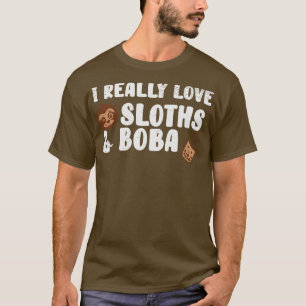 Camiseta Cute Lazy Sloth Boba Tea Sweet Bubble Tea