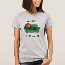 Camiseta Cute Lazy Sloth Gracioso Solo Chillin