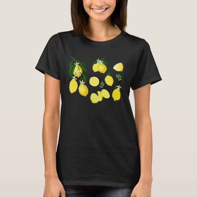 Camiseta Cute Lemon Botanical Gardening summertime Lemon (Anverso)