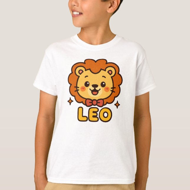 Camiseta Cute Leo Zodiac Lion - Diseño Astrológico Personal (Anverso)
