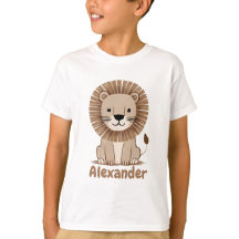 Cute Leon Kids Nombre de niño personalizable