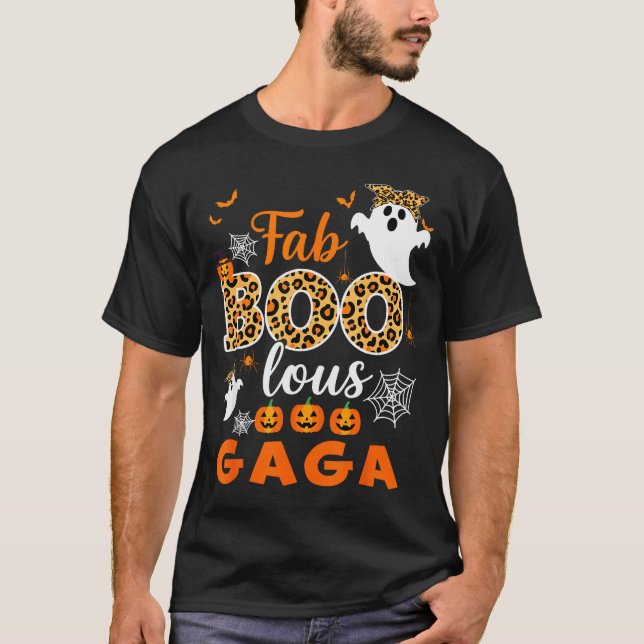 Camiseta Cute Leopard Fab Boo Lous Gaga Soky Halloween Cost (Anverso)