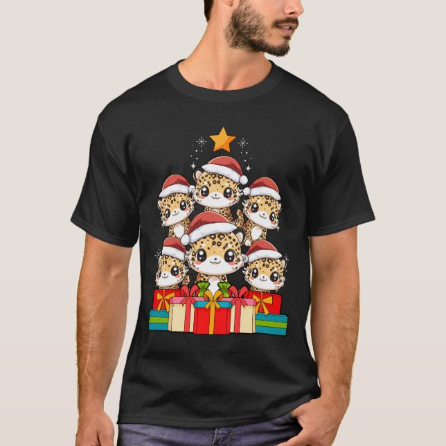 Camiseta Cute Leopard Gecko Le Lizard Christmas Tree Xmas H (Anverso)