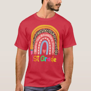 Camiseta Cute Leopard Rainbow 1º Grado Donde La Aventura