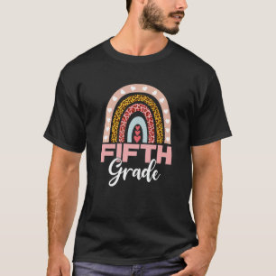 Camiseta Cute Leopardo Arcoíris Profesor de Quinto Grado De