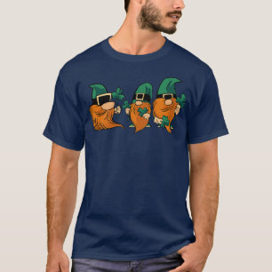 Camiseta Cute Leprechauns Con Ropas Afortunadas