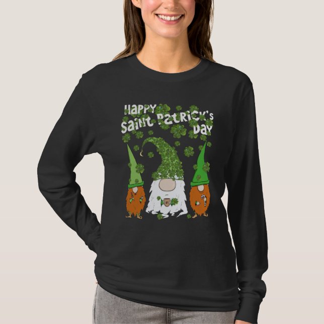 Camiseta Cute Leprechauns Green C Shamrock Happy St Patrick (Anverso)