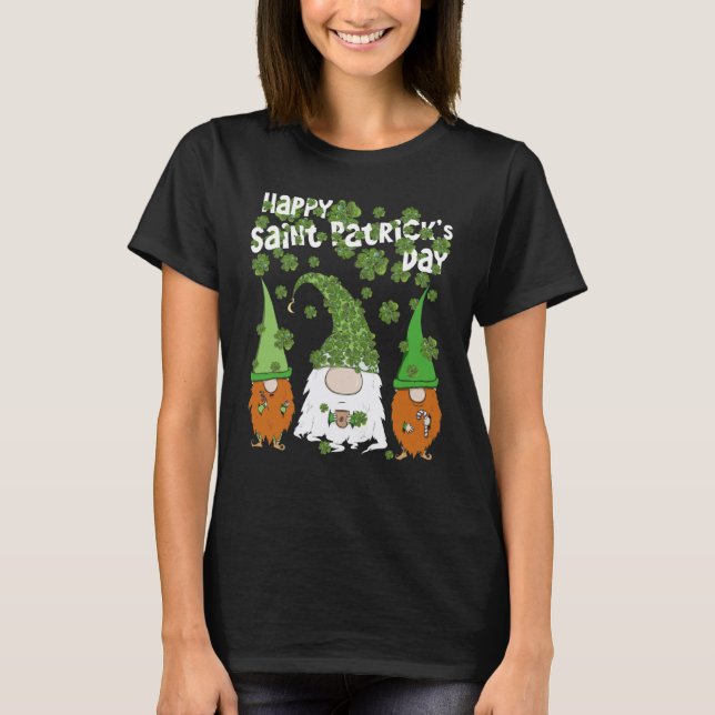 Camiseta Cute Leprechauns Green C Shamrock Happy St Patrick (Anverso)