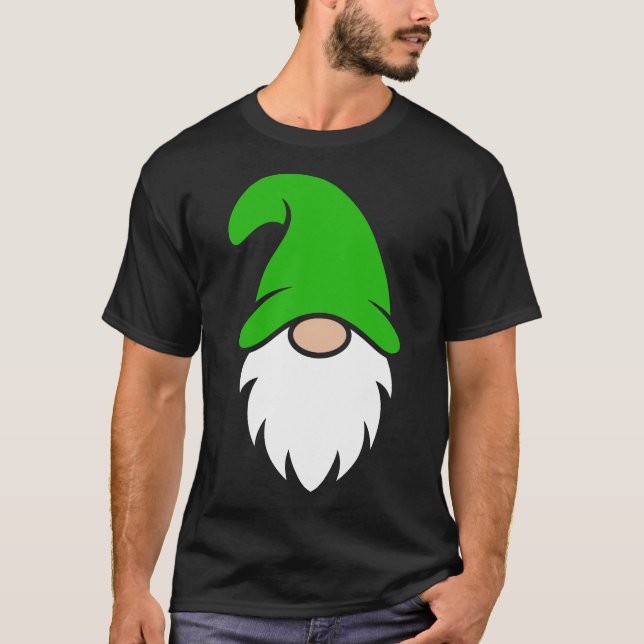 Camiseta Cute Light Green Hat Christmas Gnome (Anverso)