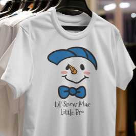 Camiseta Cute Lil Snow Mac Little Brother Snowman Face
