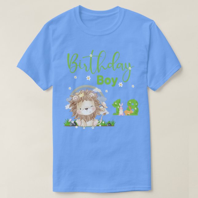 Camiseta Cute Lion 18th Birthday Boy (Diseño del anverso)