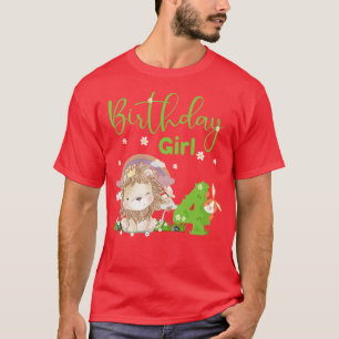 Camiseta Cute Lion 4º Chica de cumpleaños