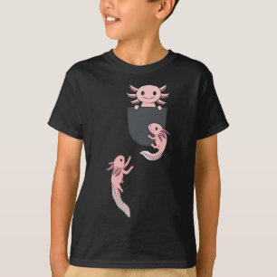 Camiseta Cute Little Axolotl Jugando Subiendo En Hombres De
