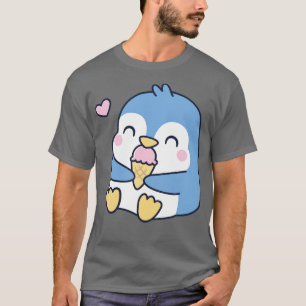 Camiseta Cute Little Blue Penguin ama el helado