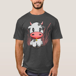 Camiseta Cute Little Cow Chibi toon Cow Lover Gift