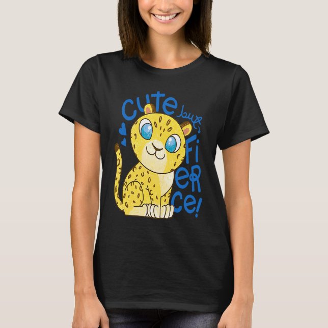 Camiseta Cute Little Leopard Kids   Cute But Fierce Cat (Anverso)