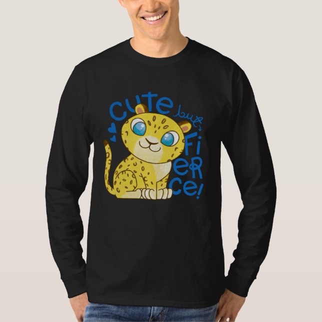 Camiseta Cute Little Leopard Kids   Cute But Fierce Cat (Anverso)
