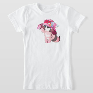 Camiseta Cute Little Mapache con Ilustración de Mariposa |
