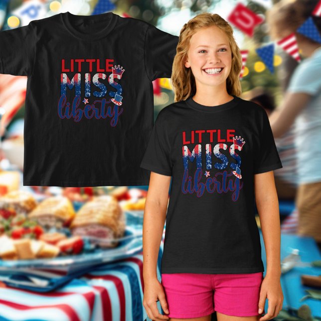 Camiseta Cute Little Miss Liberty 1776 to 2026 America 250 (Subido por el creador)