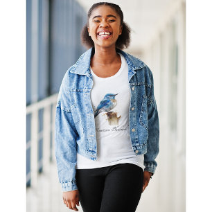 Camiseta Cute Little Mountain Bluebird Watercolor, personal