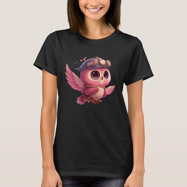 Camiseta Cute Little Owen Valetines Animal Love (Anverso)