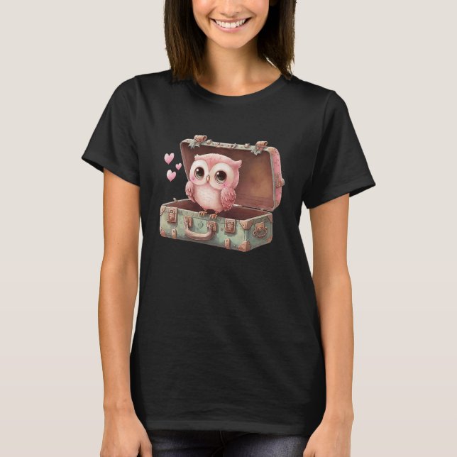 Camiseta Cute Little Owl Valetines Animal Love 15 (Anverso)