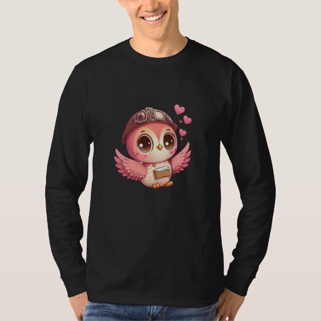 Camiseta Cute Little Owl Valetines Animal Love  17 (Anverso)