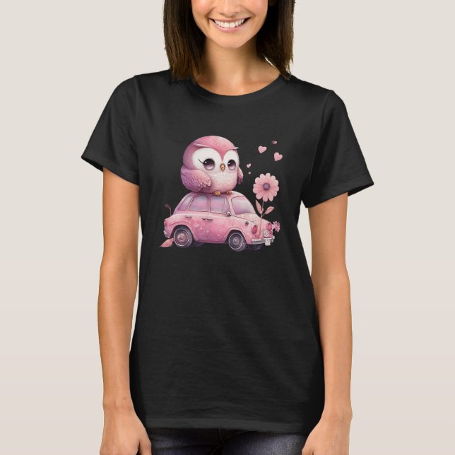 Camiseta Cute Little Owl Valetines Animal Love 20 (Anverso)